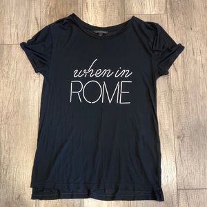 When In Rome Black Tee